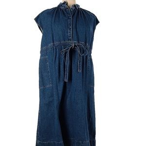 Denim tie waist midi dress size XLfrom CO